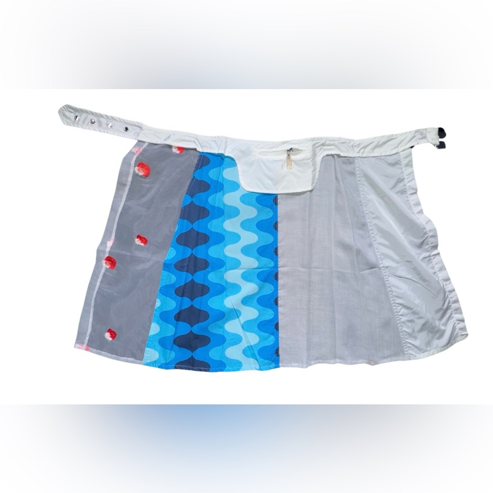 Custo Barcelona Blue Gray Mini Wrap Skirt for Casual Resort Wear